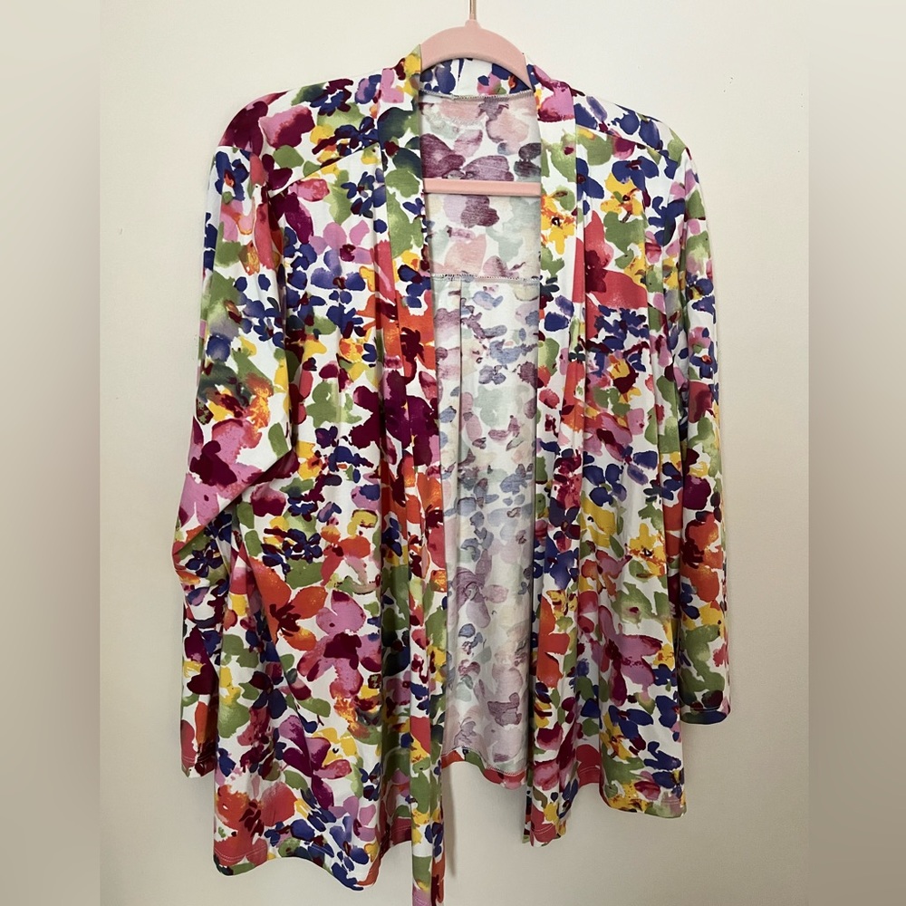 Norm Thompson Floral Cardigan